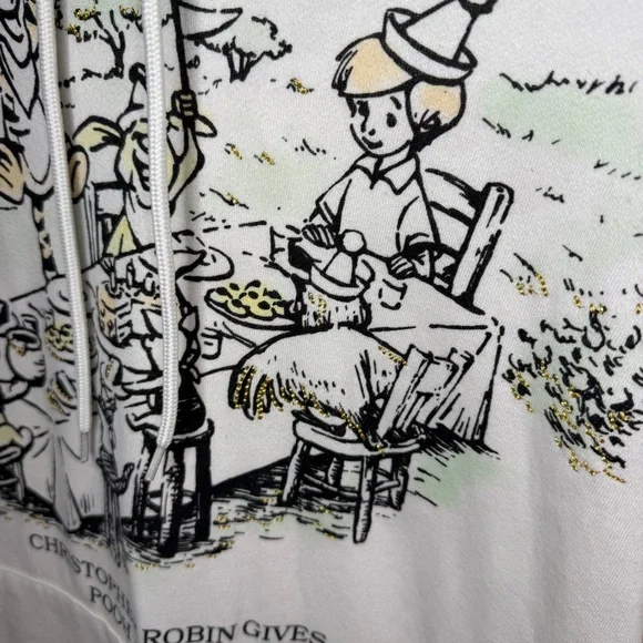 Winnie the Pooh Party White Hoodie Size XXL - Picture 2 of 6